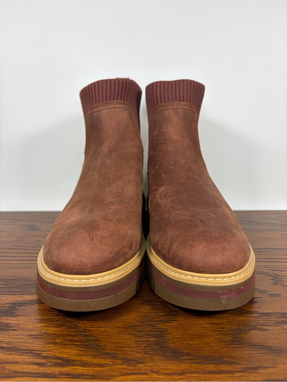 Timberland Cervinia Valley Chelsea Boot Chunky Brown Leather Waterproof Women 11 - Picture 5 of 11